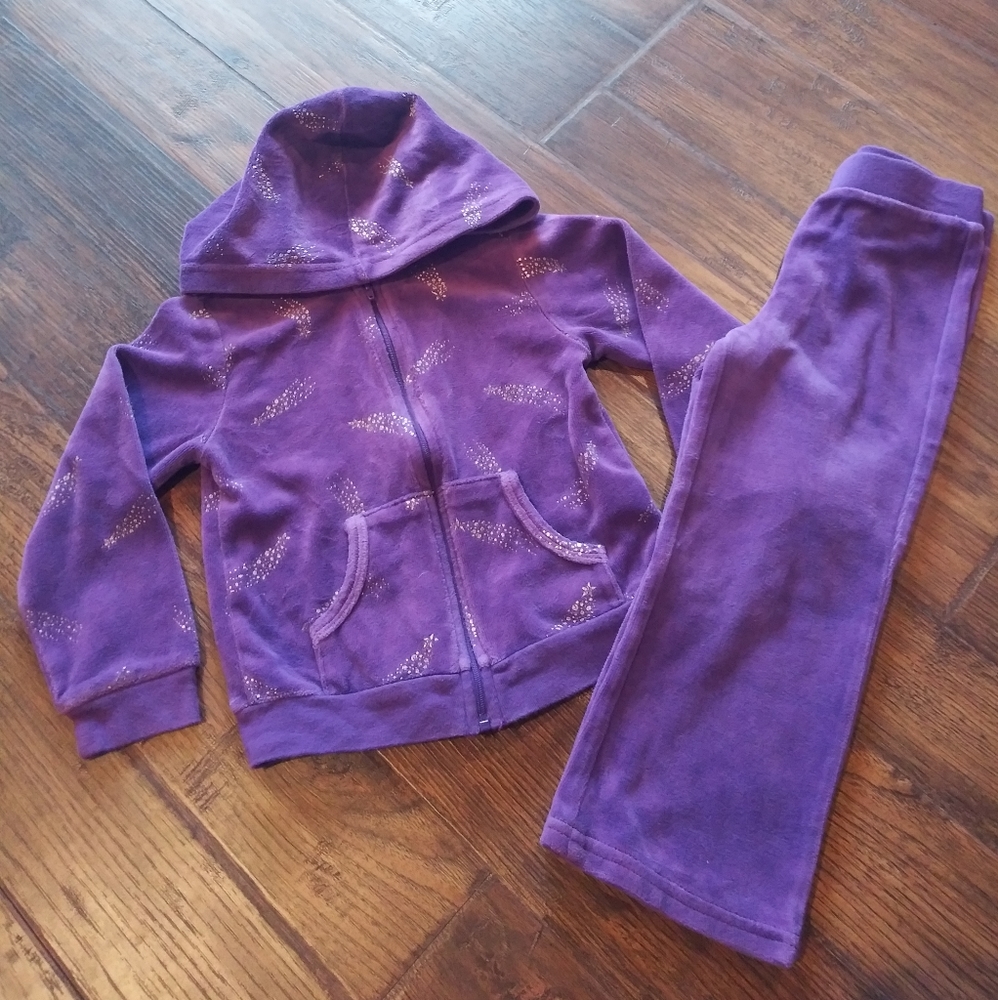 Girls purple shooting star tracksuit